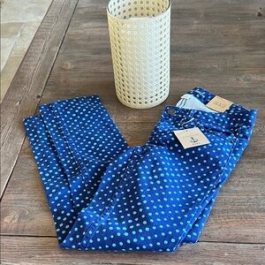 Lands' End Kids Blue Polka Dot Jeans